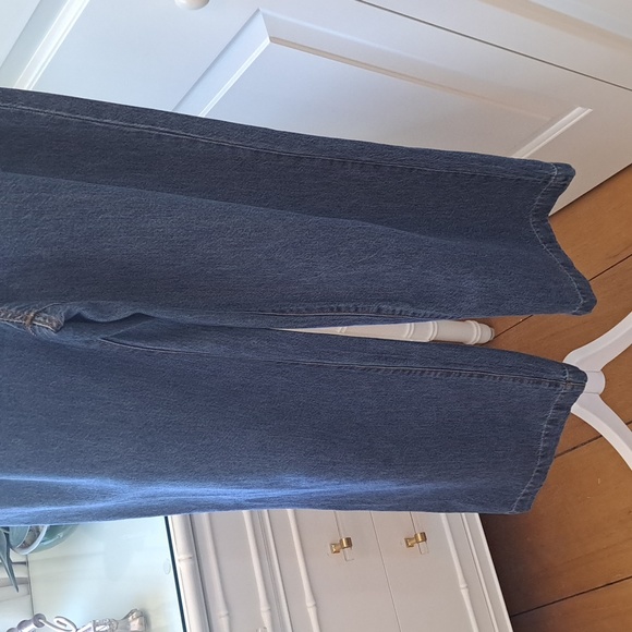 Madewell Womens Baggy Straight Trouser Wide Leg Stretch Jeans Medium Wash S-25 - Picture 3 of 8